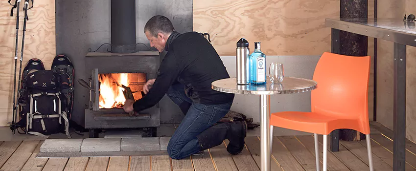 Open Hearth Wood Fireplace Installation in Dollard des Ormeaux, QC