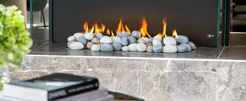 Double-Height Fireplace Design Refurbishment in Dollard des Ormeaux, Quebec